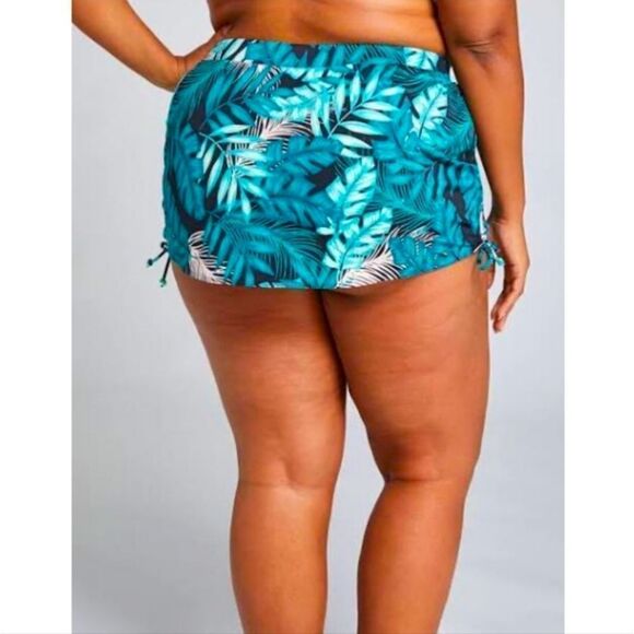 Cacique Swim Women's Desert Palms Drawstring Swim Skirted Bottom - Picture 2 of 16
